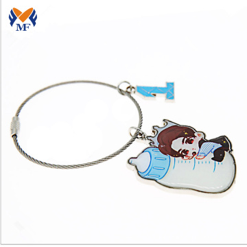 Metal wire name printing keychain